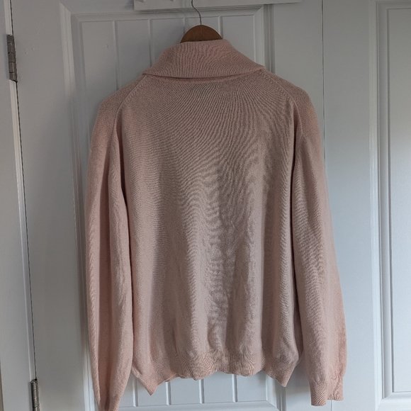Charter Club 100% Cashmere Cowl Neck Long Sleeve Baggy Sweater Peach Size Large - Picture 6 of 7